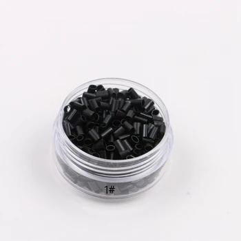 (1000pcs/lot) 3mmx2mmx3.8mm 1# culoare negru oval cupru cu micro ring pentru ultra sfaturi extensii de par